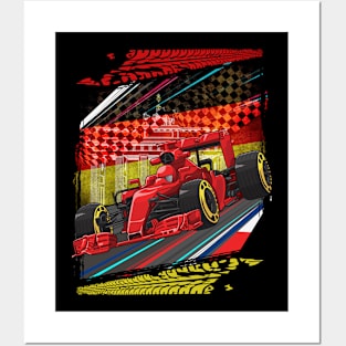 Formula Germany Racing Circuit Car Map Grand Prix Race Posters and Art